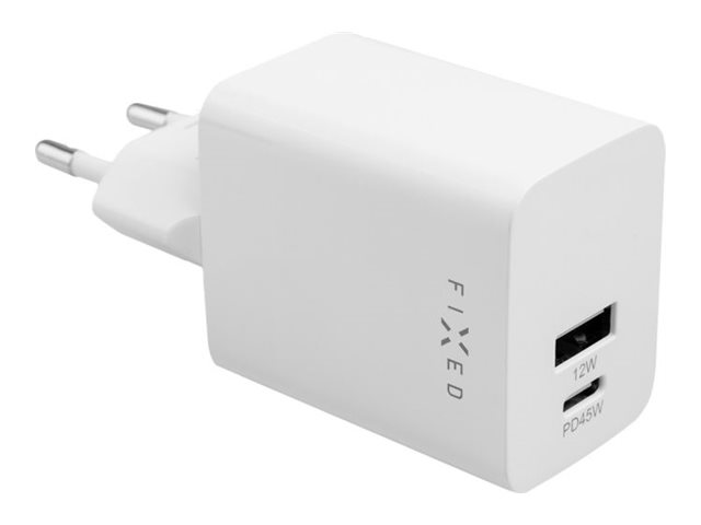 Fixed Mini USB-C/USB Travel Charger 45W - FIXC45M-CU-WH