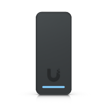 Compact, second-generation NFC card reader and request-to-exit device that supports hand-wave door unlocking.