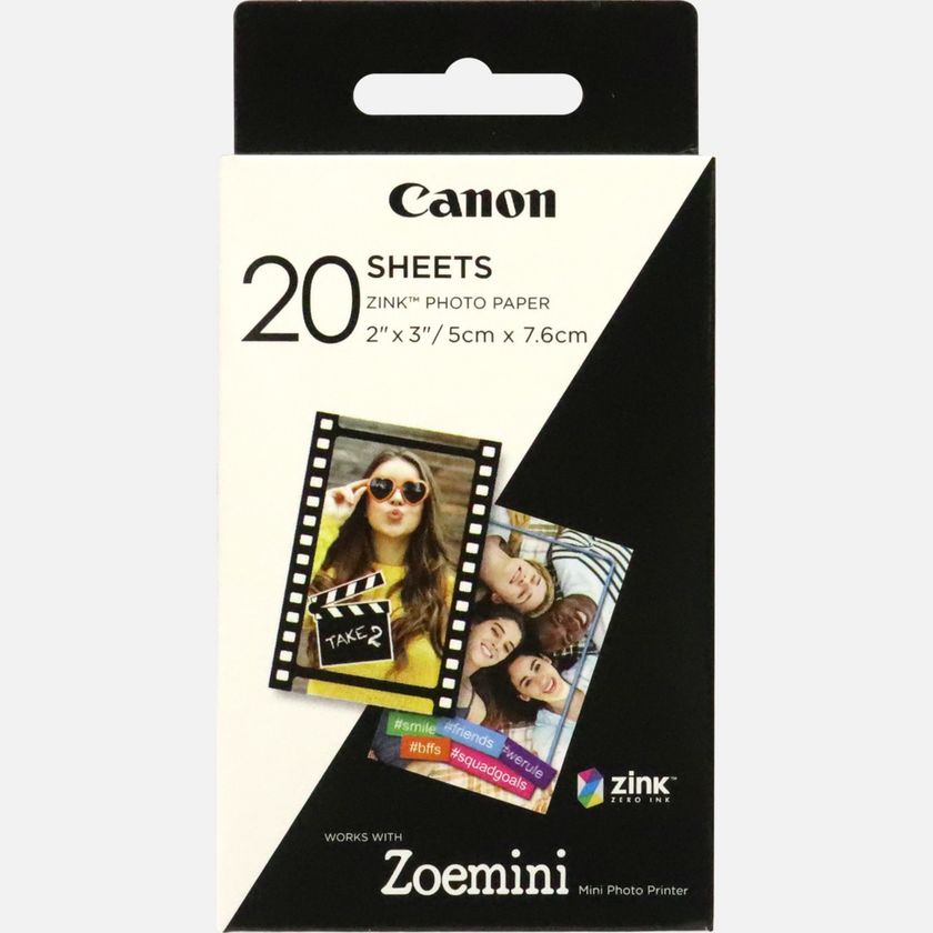 20 sheets - ZP-2030 - Photo Paper - White - 5 x 7.6 cm
