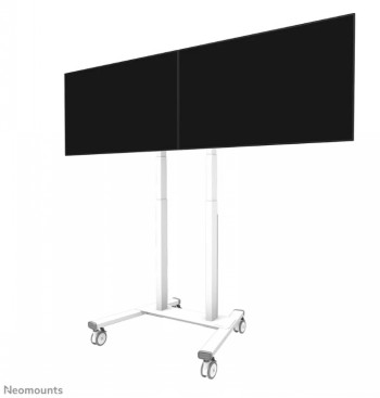 Neomounts Floor stand - ADM-875WH2 Dual screen adapter - Adjustable Height - 42-65 " - Maximum weight (capacity) 40 kg - White