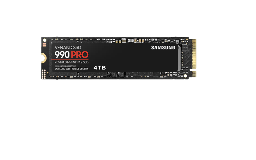 Samsung - 990 PRO - 4000 GB - SSD form factor M.2 2280 - Solid-state drive interface NVMe - Read speed 7450 MB/s - Write speed 6900 MB/s
