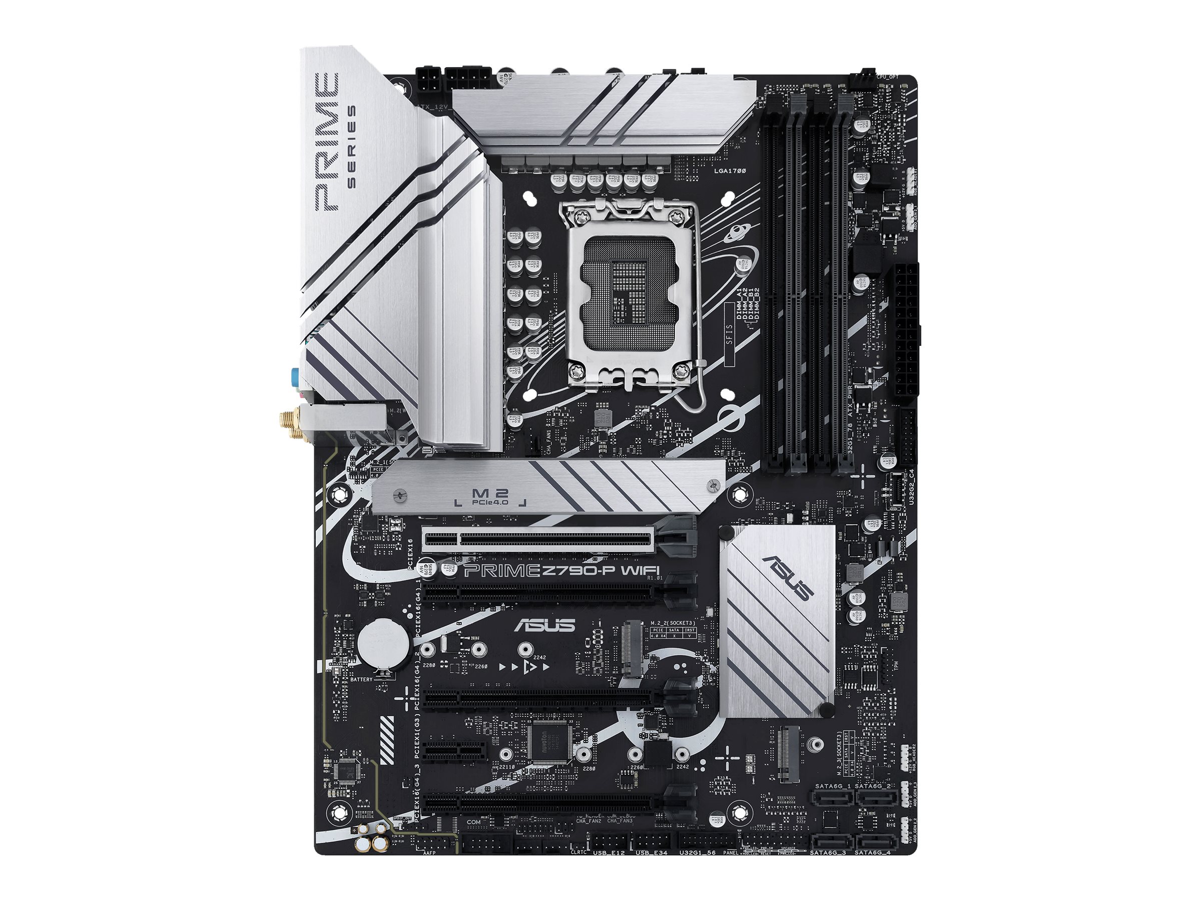 Asus - PRIME Z790-P WIFI - Processor family Intel - Processor socket LGA1700 - DDR5 - Supported hard disk drive interfaces SATA, M.2 - Number of SATA connectors 4