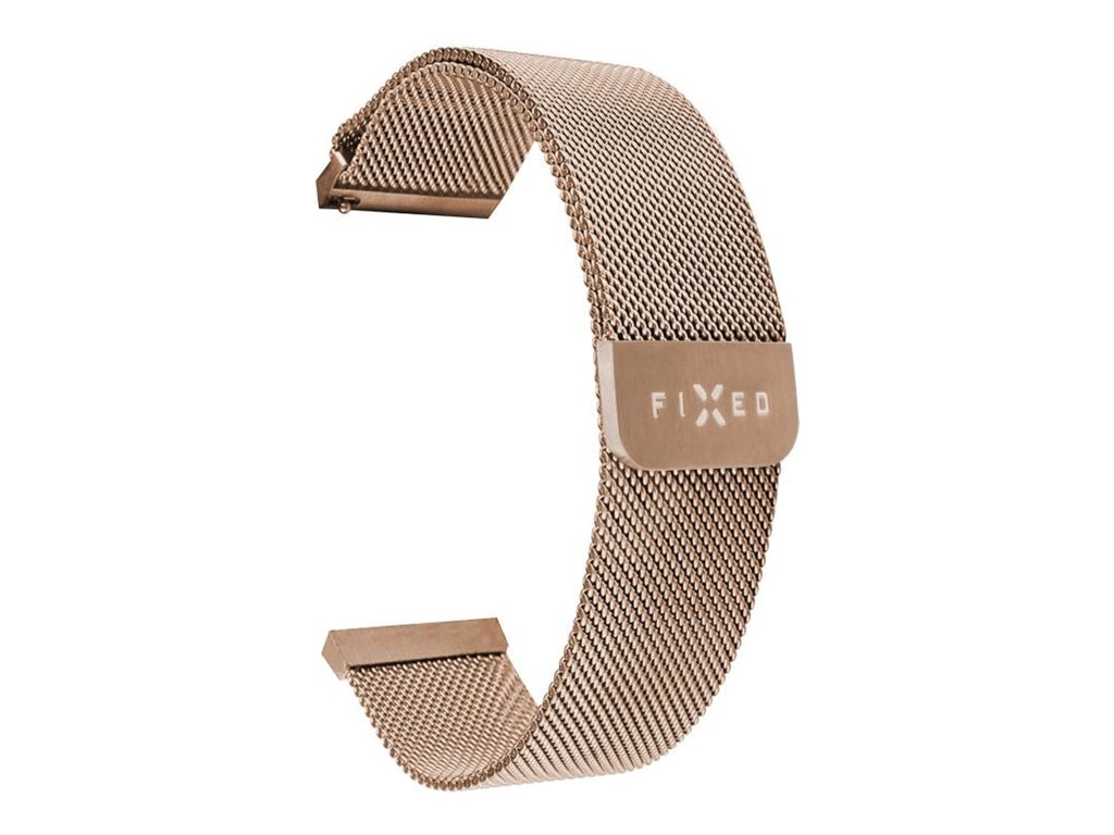 Fixed - Mesh Strap with Quick Release 20mm for Smartwatch - Rose gold