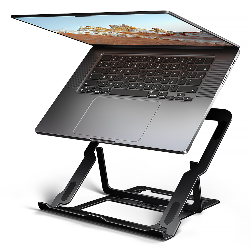 AXAGON STND-LAB stand for laptops and tablets - Adjustable Height, Angle - 10-17.3 " - Maximum weight (capacity) 20 kg - Black
