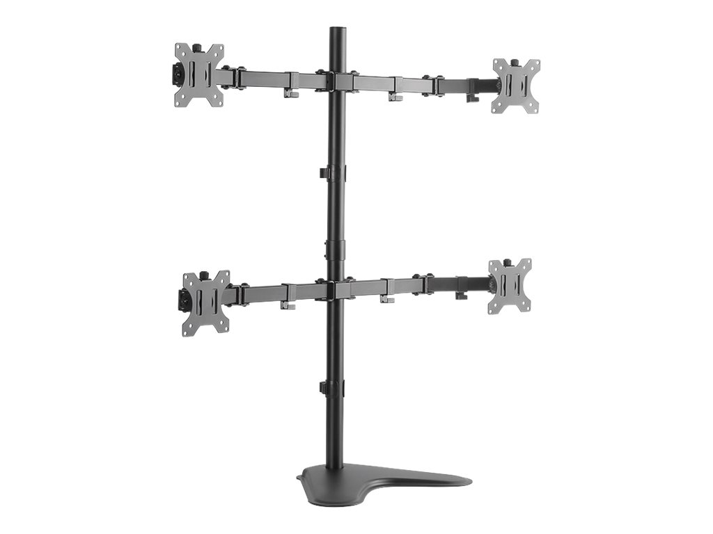 Logilink BP0046 Quad Monitor Desk Stand 13"-32'' - Logilink - Desk Mount - BP0046 - 13-32 " - Maximum weight (capacity) Carrying capacity of each arm: Max. 8 kg  kg - Black