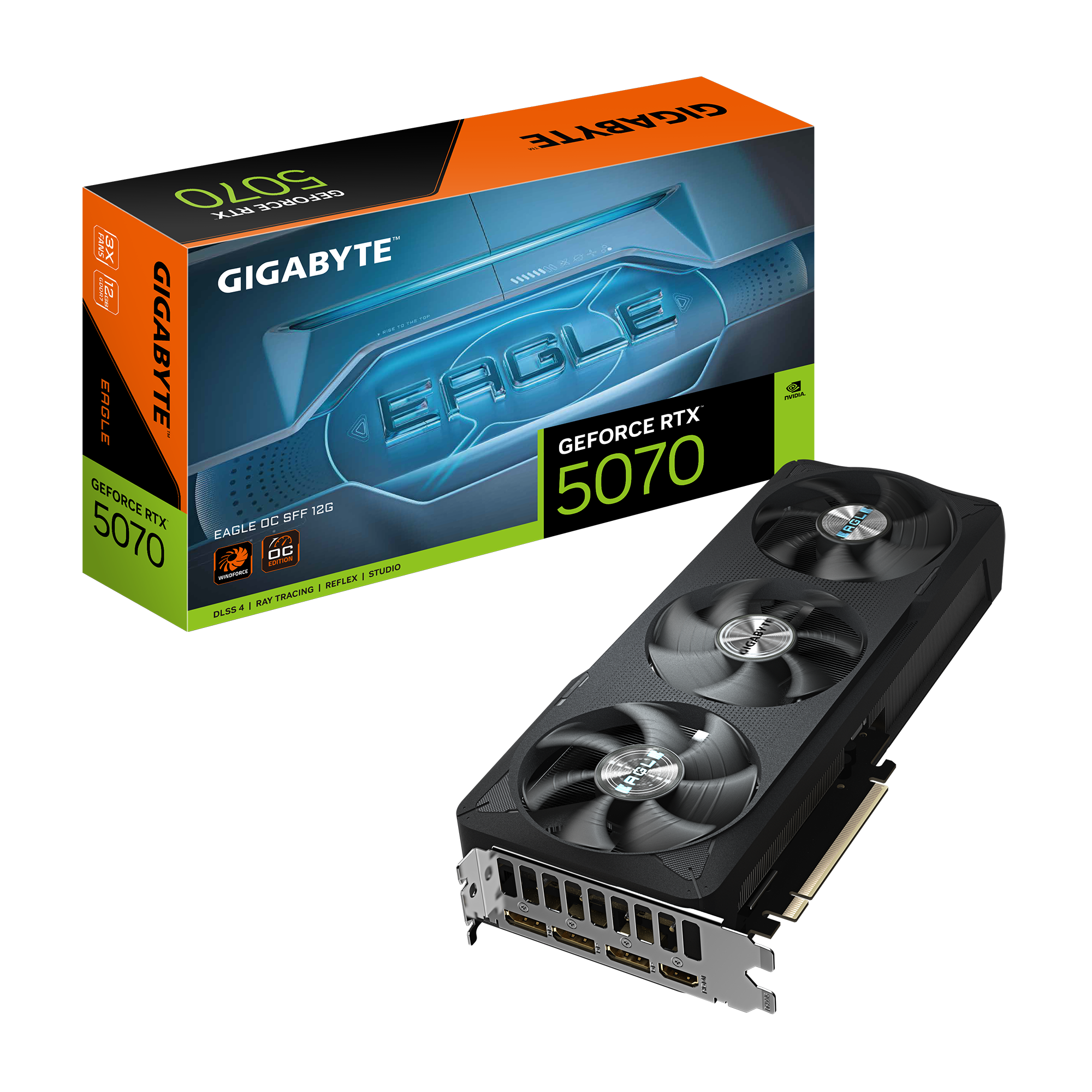Gigabyte GeForce RTX 5070 EAGLE OC SFF 12G - NVIDIA - 12 GB - GeForce RTX 5070 - GDDR7 - HDMI ports quantity 1 - PCI-E 5.0
