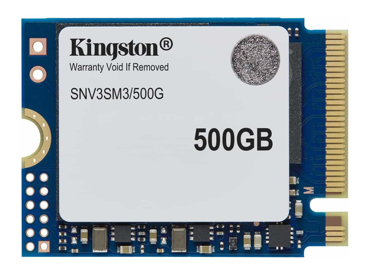 Kingston SSD - SNV3SM3/500G - 500 GB - SSD form factor M.2 2280 - Solid-state drive interface PCIe 4.0 x4 NVMe - Read speed 5000 MB/s - Write speed 3000 MB/s