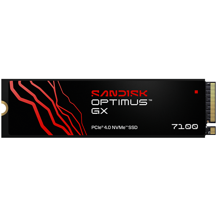 SANDISK Optimus GX 7100 4TB M.2 2280 PCIe Gen4 x4 NVMe, Read/Write: 7000/6700 MBps, IOPS 900K/1350K, TBW: 2400