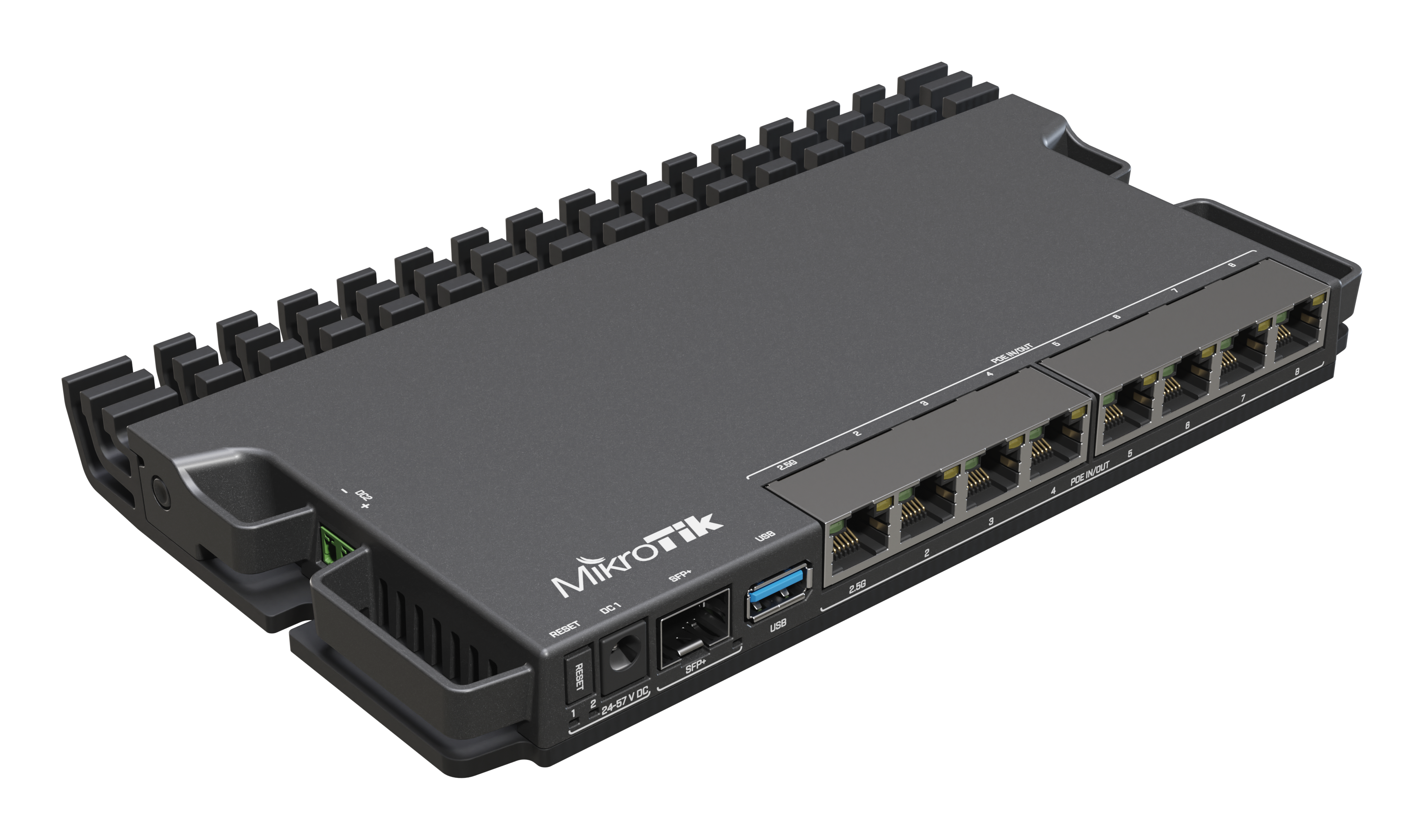 MikroTik - RouterBOARD - RB5009UPr+S+IN - No Wi-Fi - 10/100/1000 Mbit/s - Mesh Support No - MU-MiMO No - No mobile broadband