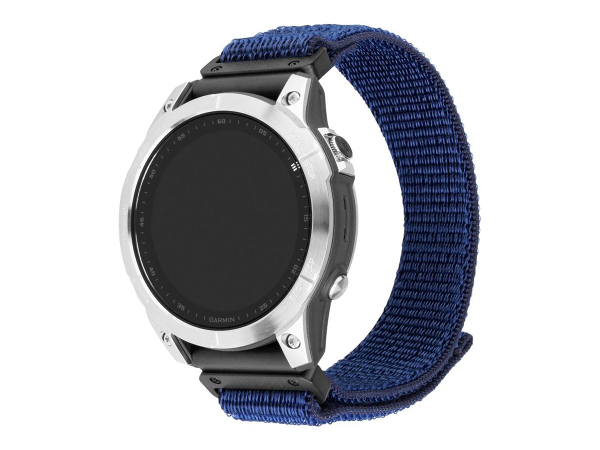 Fixed - Sporty Strap for Garmin QuickFit 22mm - 160-210 mm - Nylon - Dark blue