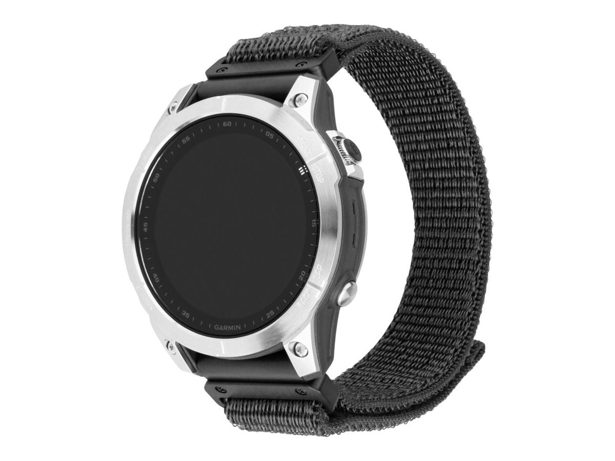 Fixed - Sporty Strap for Garmin QuickFit 22mm - 160-210 mm - Nylon - Dark gray