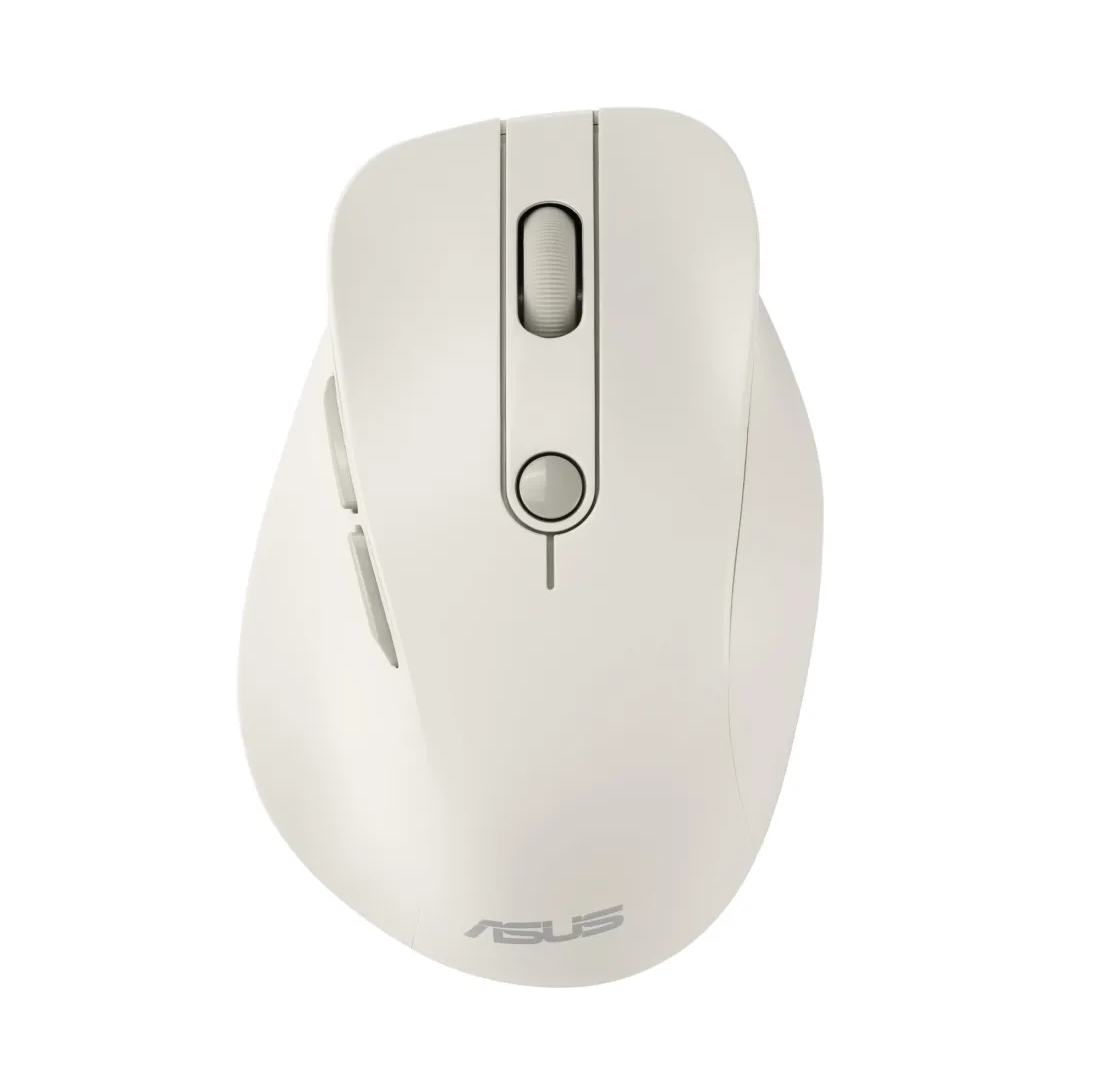 Asus Mouse - MD105 - Wireless - Bluetooth, 2.4GHz - Milky White