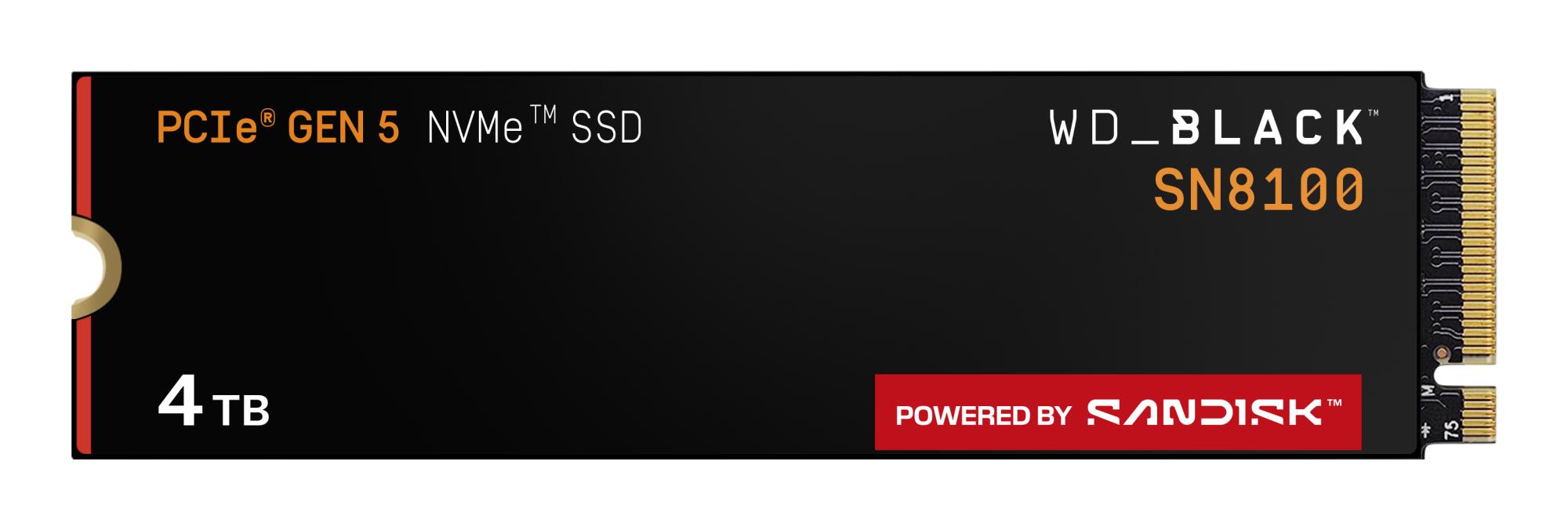 SSD|SANDISK|2400xTBW rating|NVMe Yes|PCI Express 5.0|M.2|4000 GB|SN8100|WDS400T1X0M-00CMT0