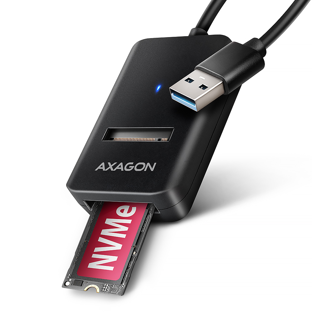 AXAGON USB-A 10Gbps - M.2 NVMe and SATA SSD Adapter - ADM2-AM