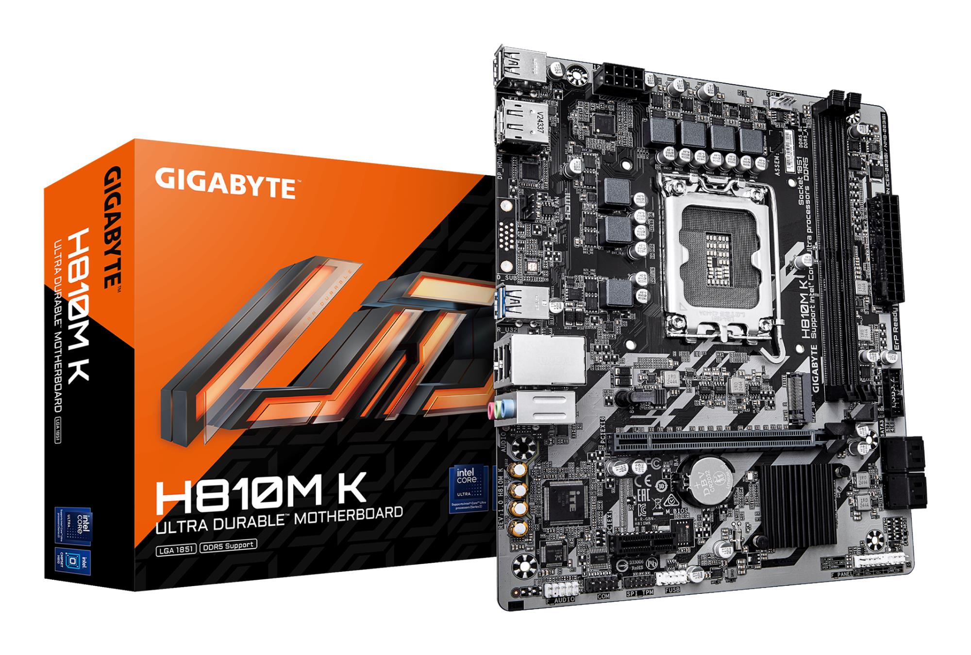 Mainboard|GIGABYTE|Intel H810|LGA1851|Micro-ATX|Memory DDR5|Memory slots 2|H810MK1.0