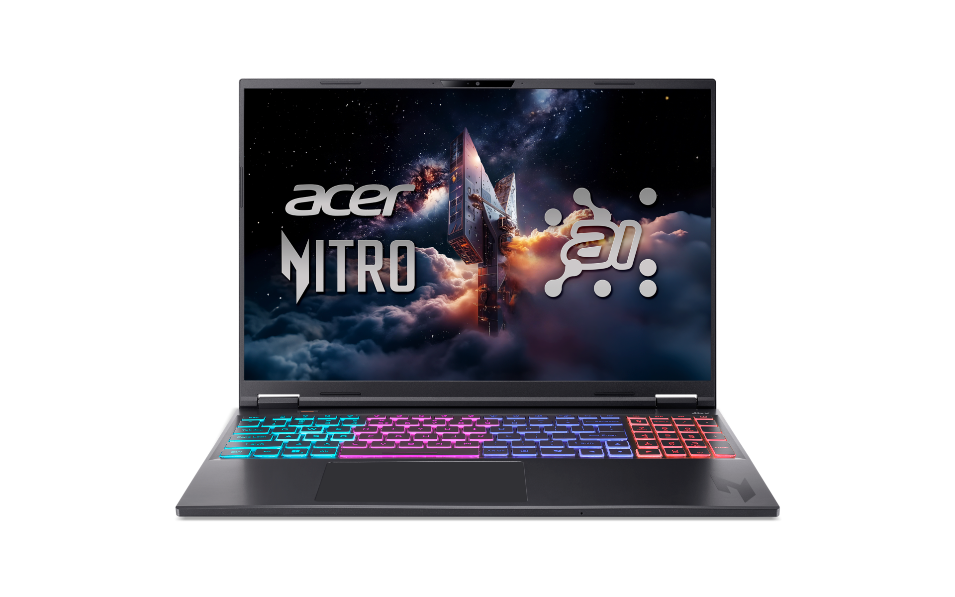Acer - Nitro V 16S AI AN16S-61-R6Q1 - Obsidian Black - 16 " - IPS - WUXGA - AMD Ryzen AI 7 - 350 - 16 GB - DDR5 - Solid-state drive capacity 1000 GB - NVIDIA GeForce RTX 5060 - Windows 11 Home - 802.11ax - Bluetooth version 5.3 - Keyboard language US inte