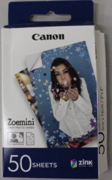 SALE OUT. - 50 sheets - ZP-2030 - Photo Paper - White - 5 x 7.6 cm - DAMAGED PACKAGING