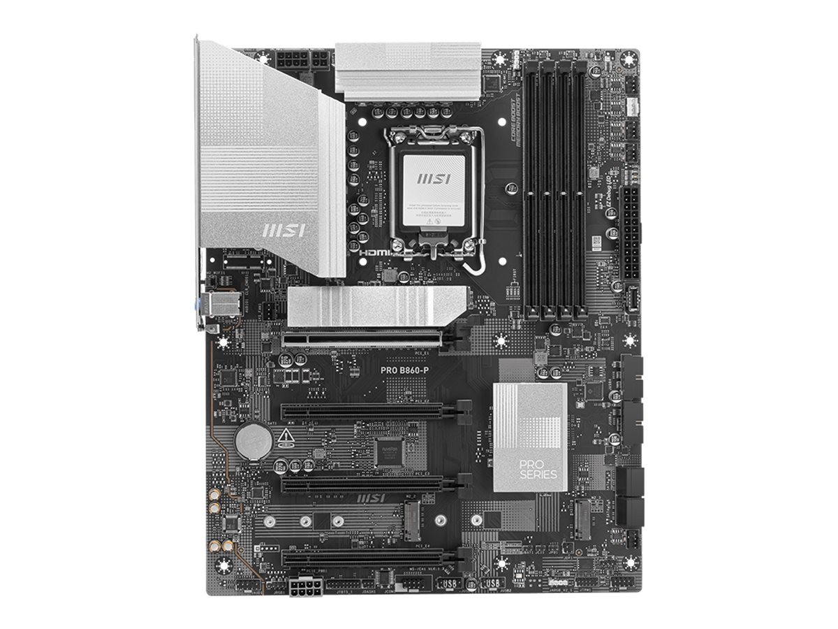 SALE OUT. MSI PRO B860-P - Processor family Intel - Processor socket LGA1851 - DDR5 - Memory slots 2 - Supported hard disk drive interfaces SATA, M.2 - Number of SATA connectors 4 - Chipset AMD A - Micro ATX - USED, REFURBISHED, WITHOUT  ACCESSORIES, ONLY