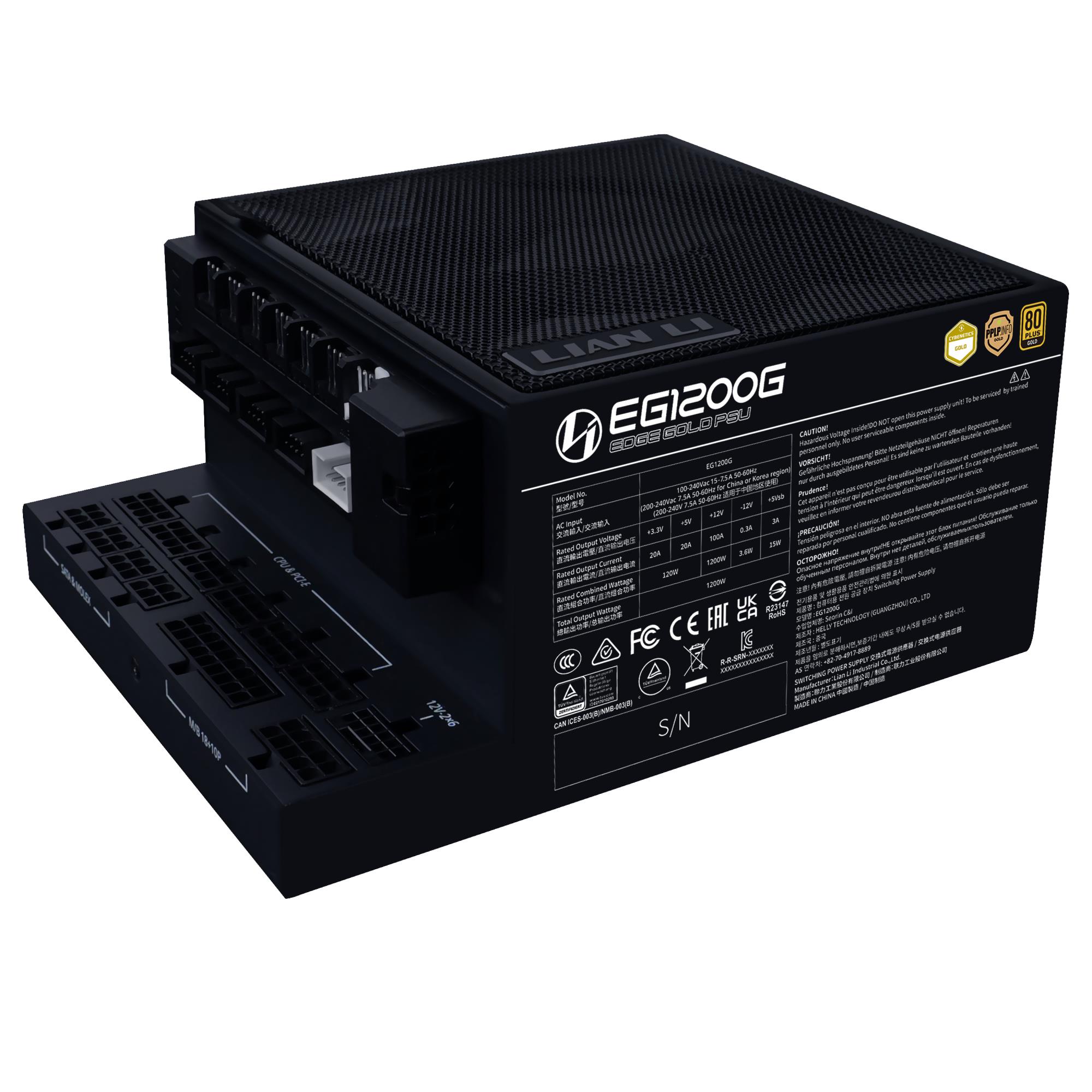 Power Supply|LIAN LI|EDGE GOLD 1200|SFX|PC|100 - 240 V|1200 W|G9P.EG1200G.BH00.EU