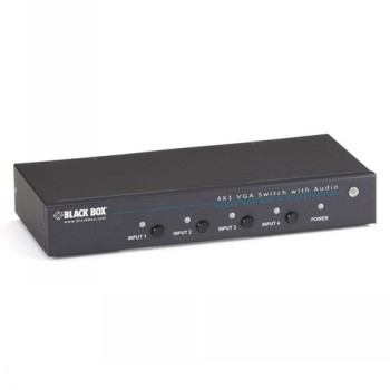 BLACKBOX VGA SWITCHES WITH SERIAL AND AUDIO - 4 PORT