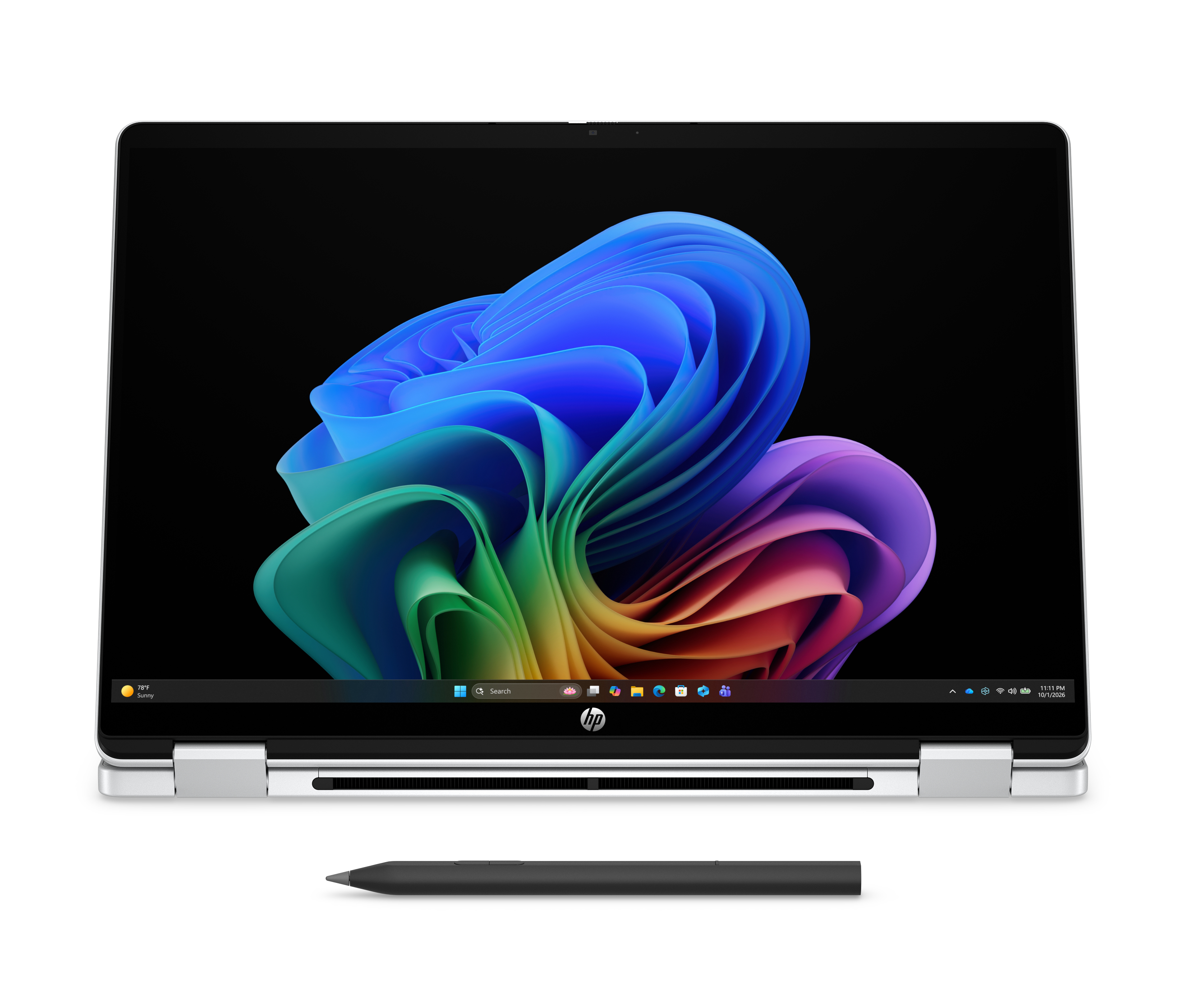 HP OmniBook 5 Flip NG AI 14-km0001nnx - Ultra 7 355, 32GB LPDDR5X 7467 on-board, 512GB , Touch/14.0 2K (1920x1200) OLED, Glacier Silver DF+ AI logo - 5MP IR TNR, Not Included 65W AC Adapter, Win 11 Home, 1 years