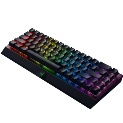  Razer BlackWidow V3 Mini HyperSpeed Gaming keyboard USB+RF Wireless+Bluetooth Yellow Switch, Black