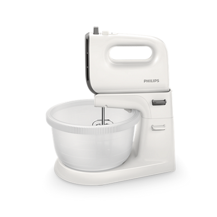 Philips - Mixer - Viva Collection HR3745/00 - Mixer with bowl - 450 W - Number of speeds 5 - Turbo mode - White